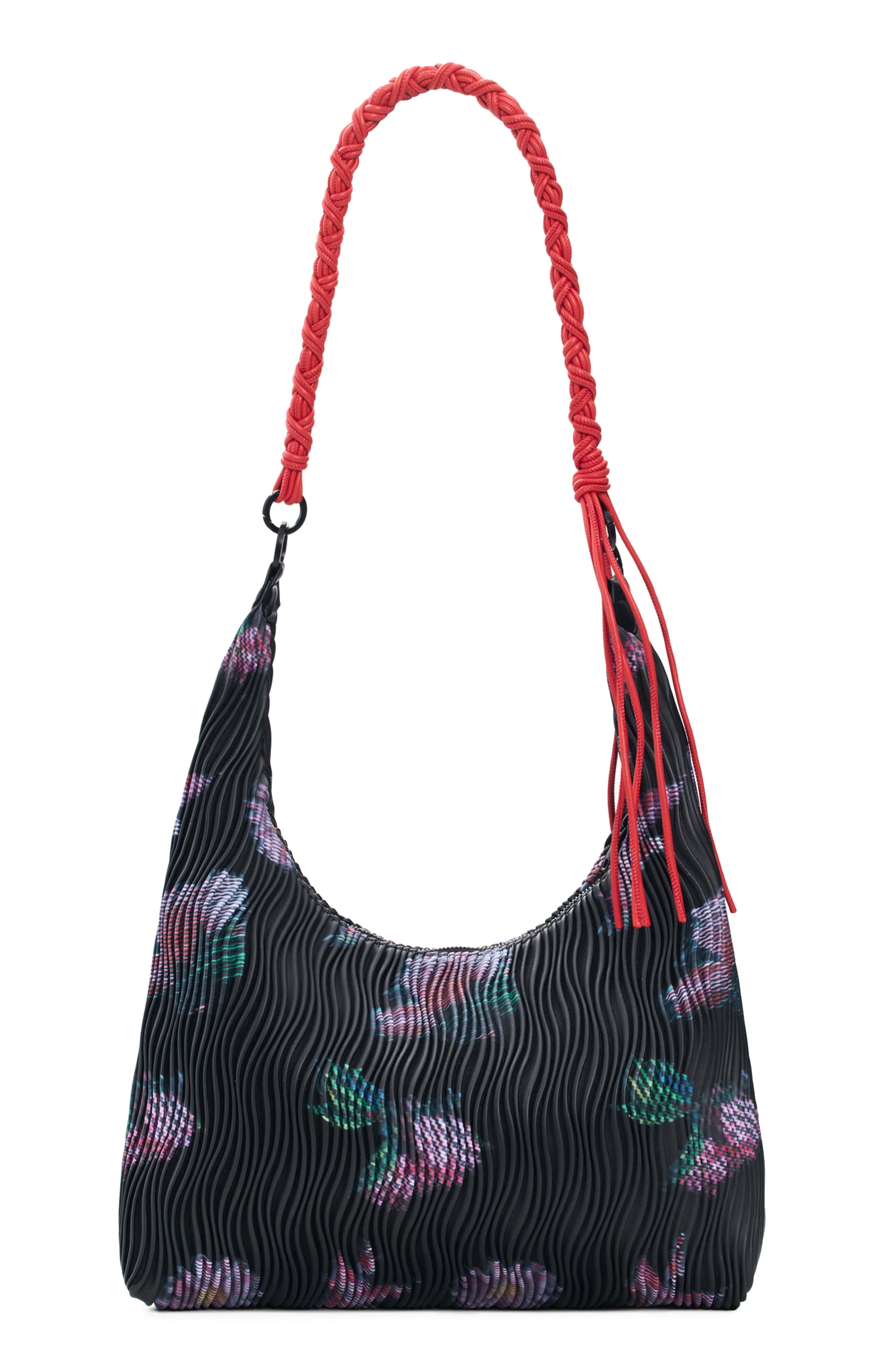 Desigual Faux Leather Shoulder Bag, Alternate, color, Black