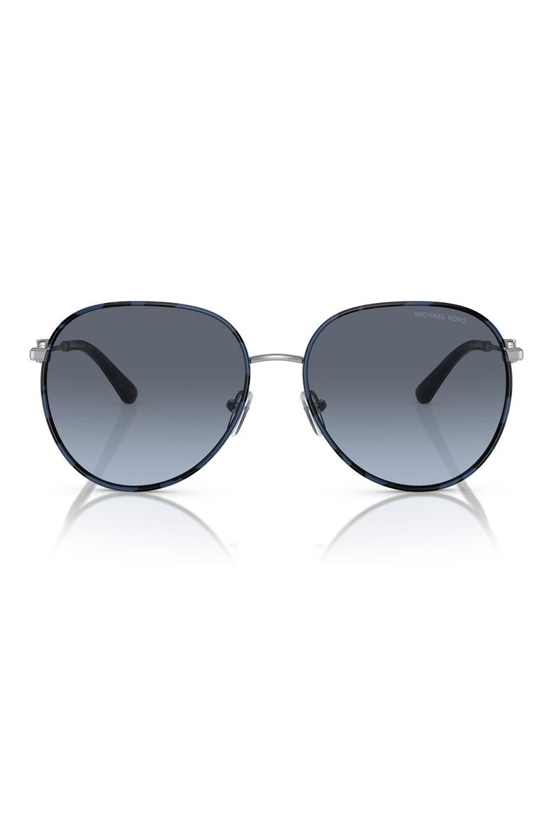 Empire 58mm Gradient Aviator Sunglasses, Main, color, SILVER