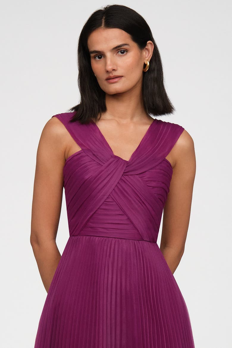 Laurel Organza Gown, Alternate, color, Rosewood