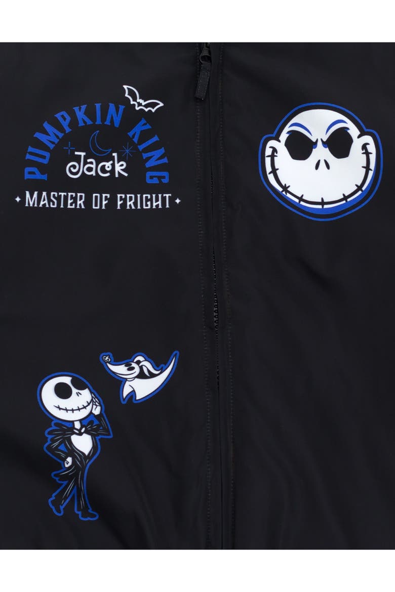 Nightmare Before Christmas Varsity Bomber Jacket, Alternate, color, Black Grey Jack