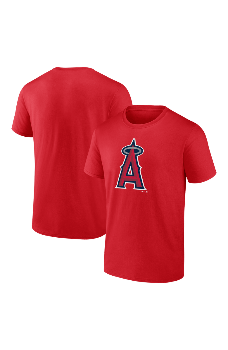 Logo Athletic Men's Logo Athletic Red Los Angeles Angels Official Logo T-Shirt, Main, color, Red