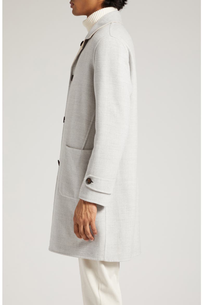 Reversible Double Face Wool Coat, Alternate, color, LIGHT GREY-SAND-WHITE