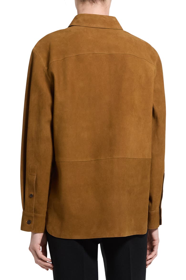 Classic Menswear Suede Shirt, Alternate, color, ACACIA BROWN - 2T2