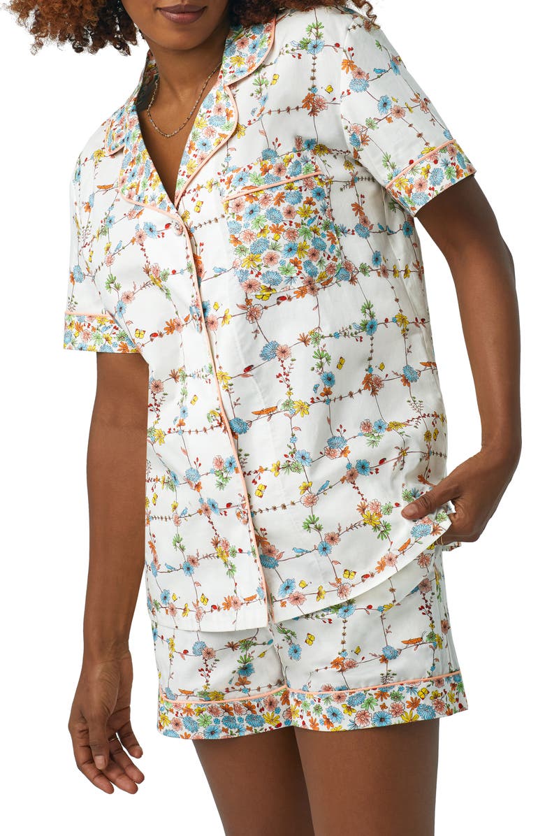BedHead Pajamas Floral Organic Cotton Short Pajamas, Alternate, color, 