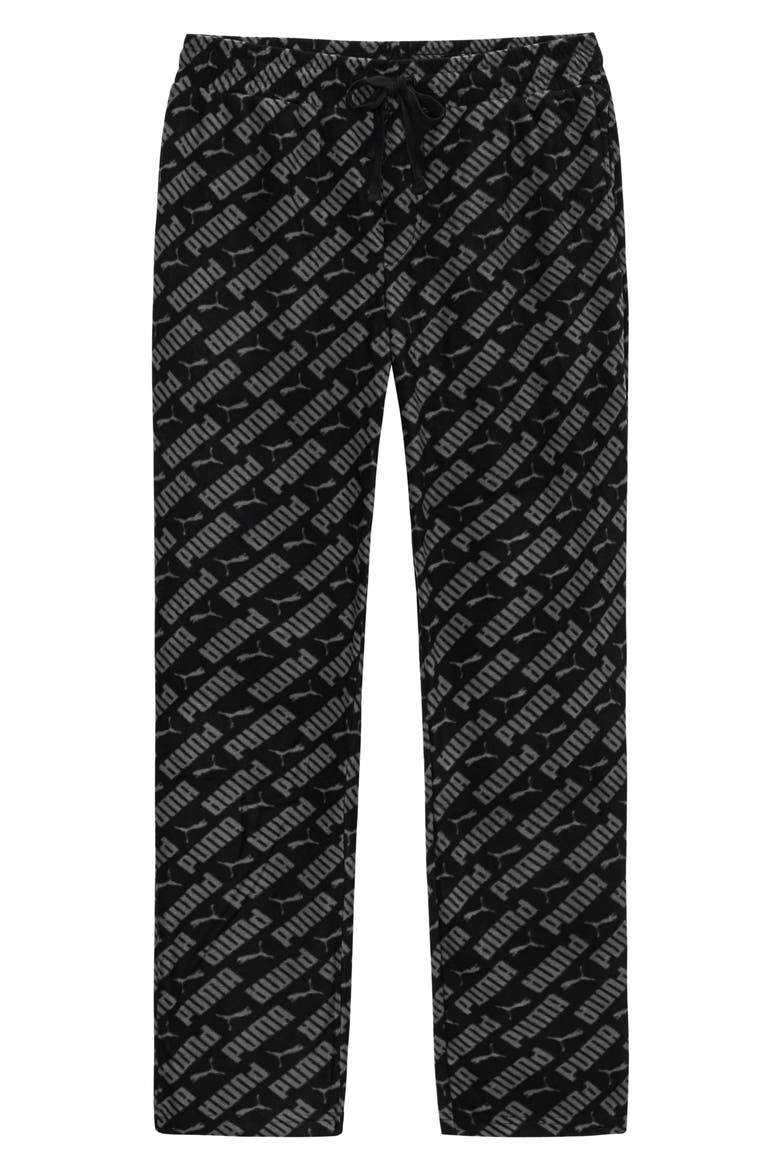 Microfleece Lounge Pants, Alternate, color, BLACK