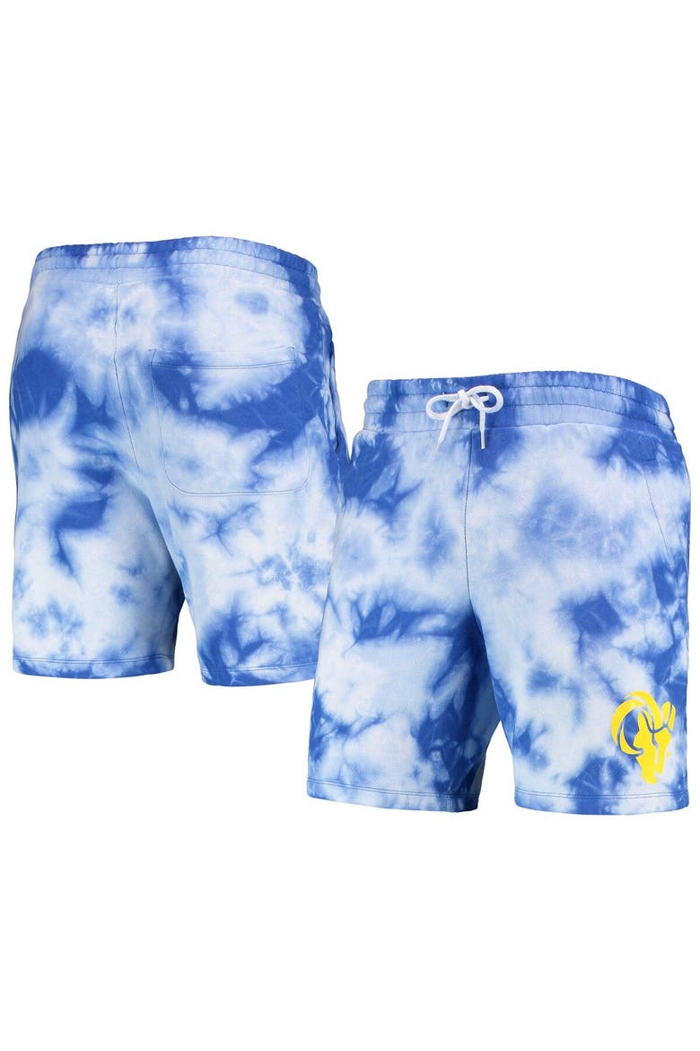 Men's New Era Royal Los Angeles Rams Tie-Dye Shorts, Main, color, Royal