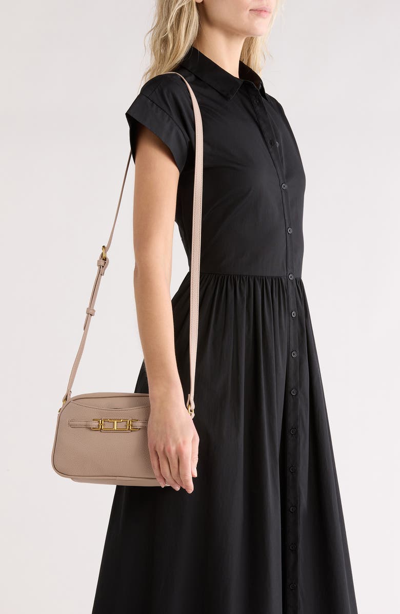 Tahari Trapezoid Camera Crossbody Bag, Alternate, color, Taupe
