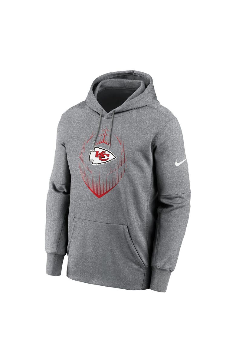 Nike Men's Nike Heather Gray Kansas City Chiefs Icon Performance Pullover Hoodie, Alternate, color, 