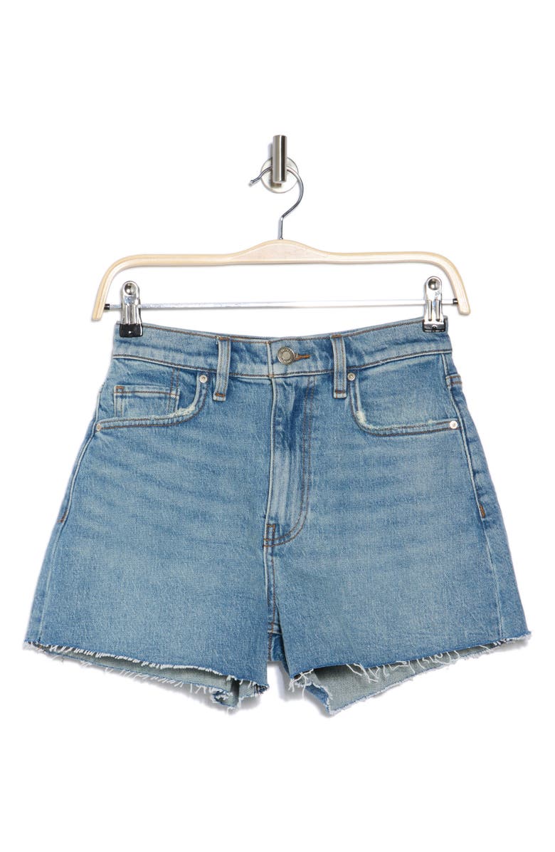 Hudson Jeans Harlow High Waist Raw Hem Denim Shorts, Alternate, color,
