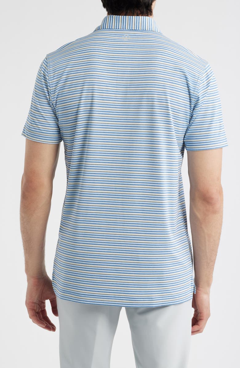 Peter Millar Crown Crafted Cadence Stripe Performance Polo, Alternate, color, Fountain Blue