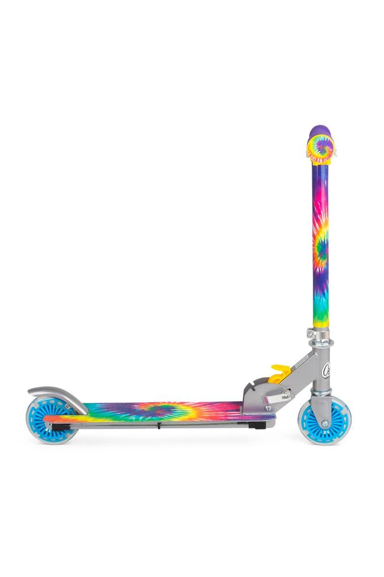 Flashing Adjustable Scooter Tie Dye Lightup Wheels, Alternate, color, Multicolored