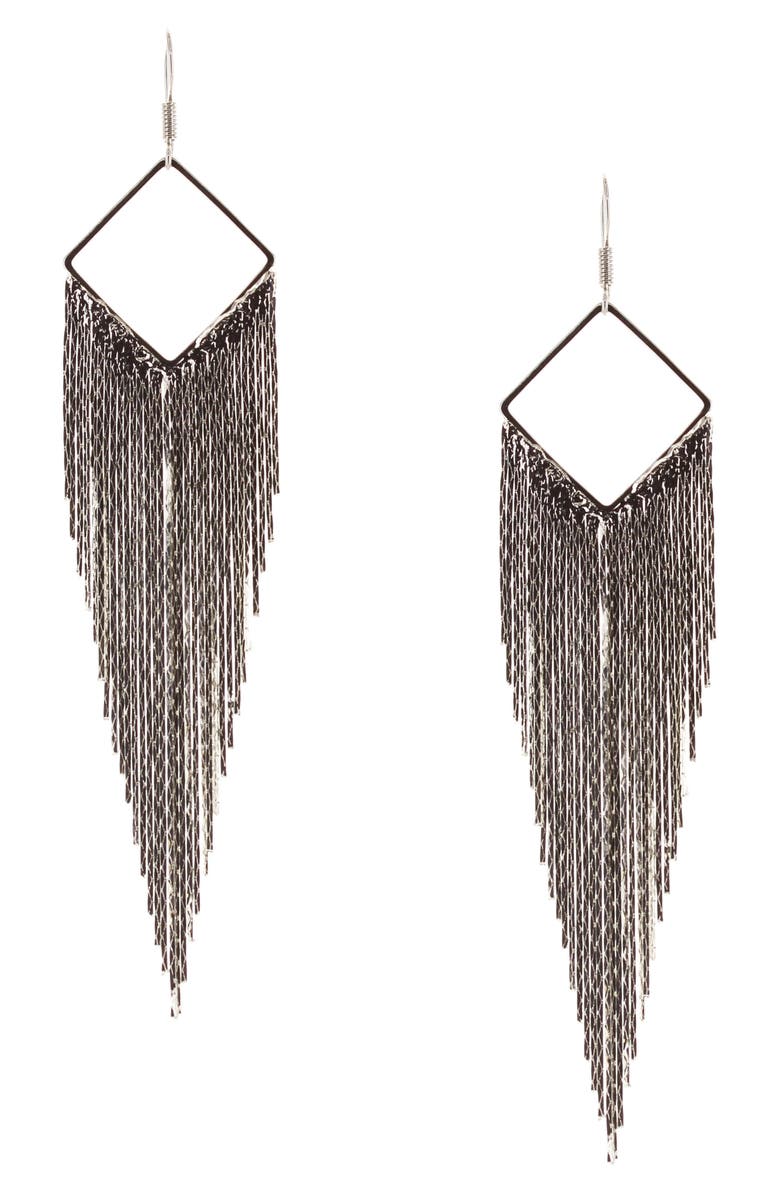 OLIVIA WELLES Chain Fringe Drop Earrings, Main, color, 