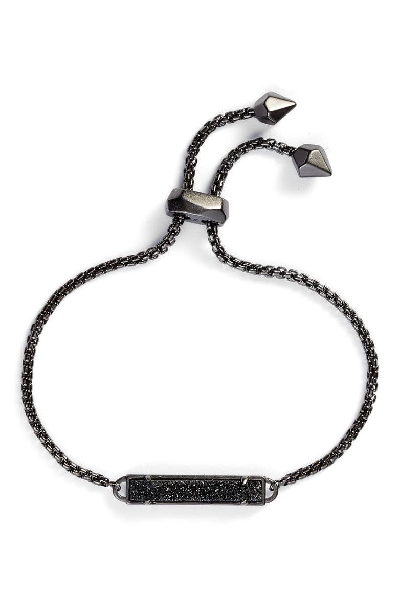 Stan Bracelet, Main, color, BLACK DRUSY/ GUNMETAL
