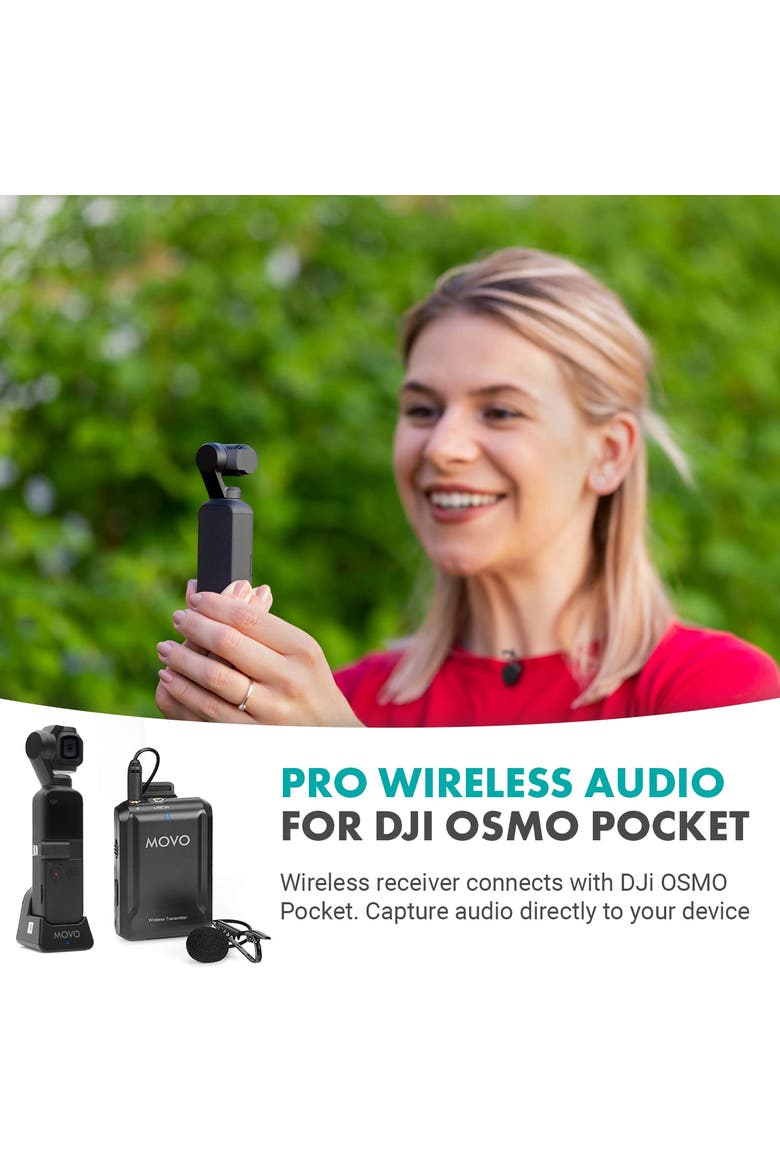 Edge-OP Wireless Lavalier Microphone for Osmo Pocket 1 and 2, Alternate, color, Black