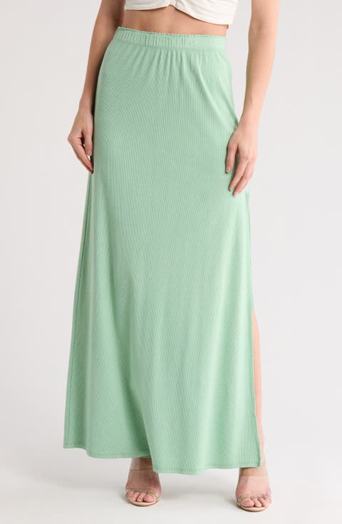 Slit Maxi Skirt