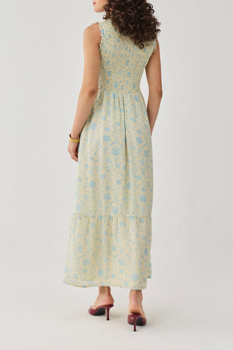 The Smocked Maxi Dress, Alternate, color, Butter Bloom