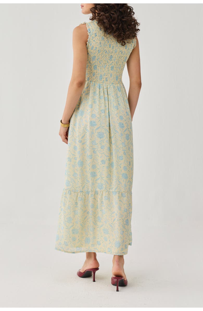 Reistor Smocked Maxi Dress, Alternate, color, Butter Bloom