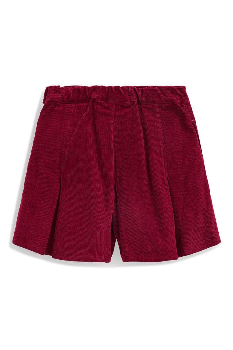 Kids' Pleated Corduroy Skort, Alternate, color, RUMBA RED CORD