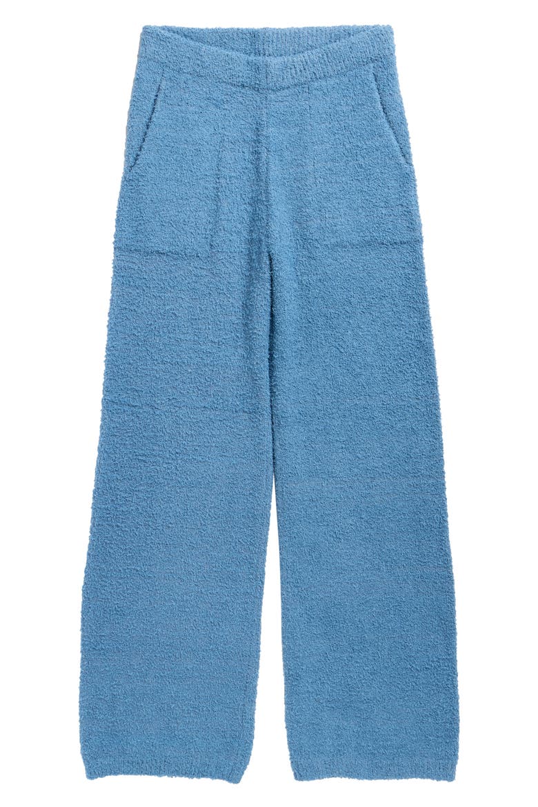 Kids' High Pile Fleece Wide Leg Pants, Main, color, ARTIC TEAL