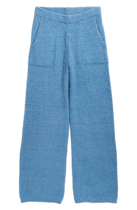 Kids' High Pile Fleece Wide Leg Pants