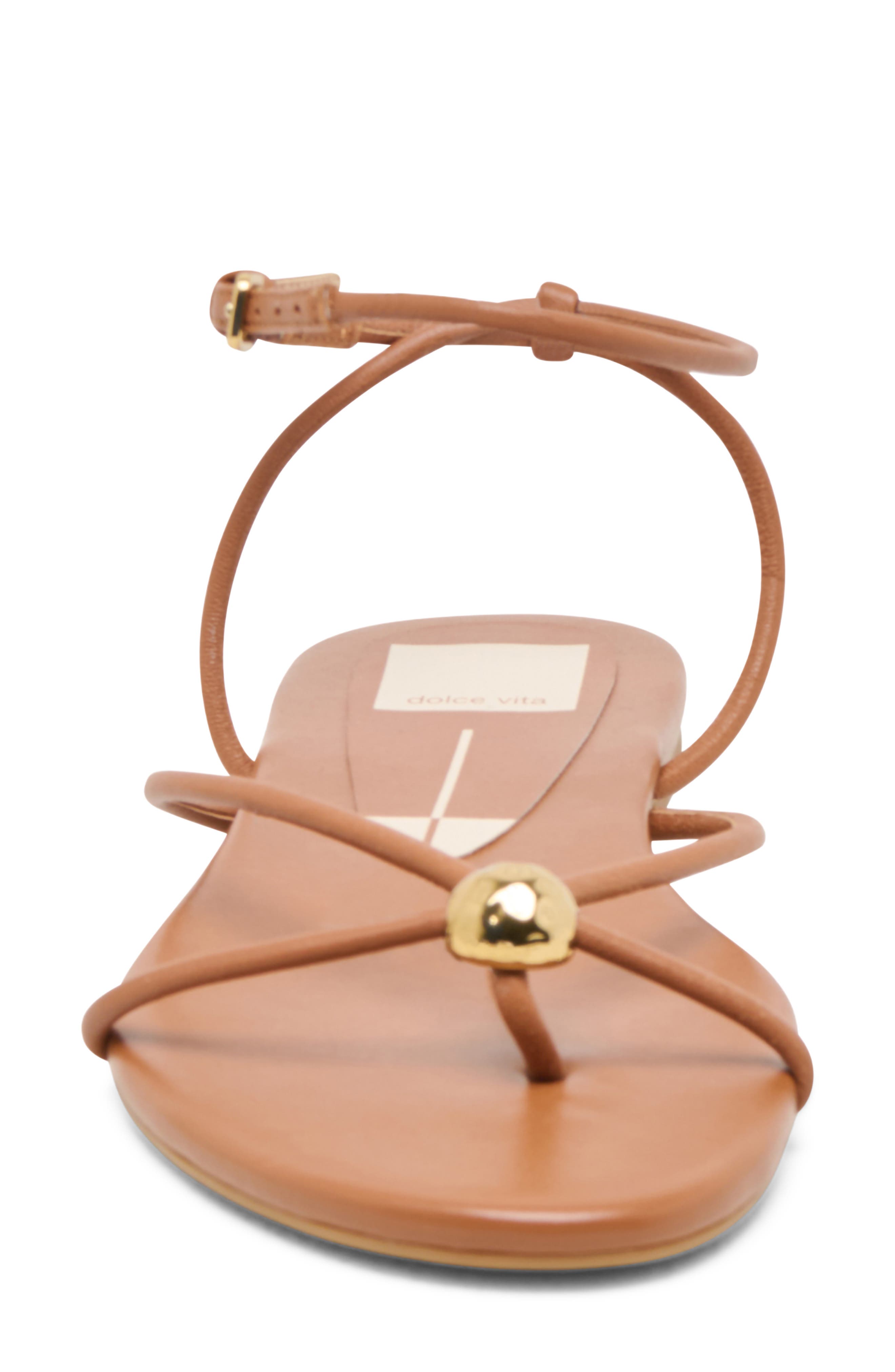 Kenley Ankle Strap Sandal, Alternate, color, SADDLE LEATHER