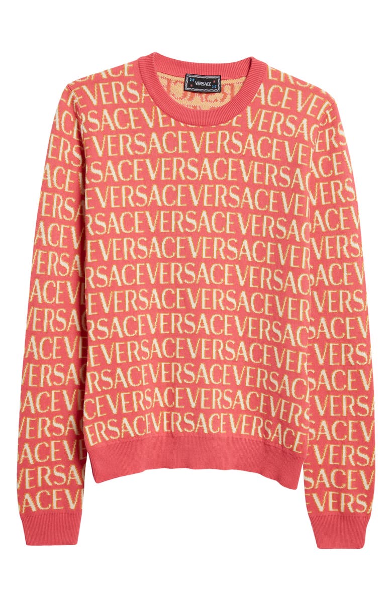 Versace Allover Logo Jacquard Sweater | Nordstrom