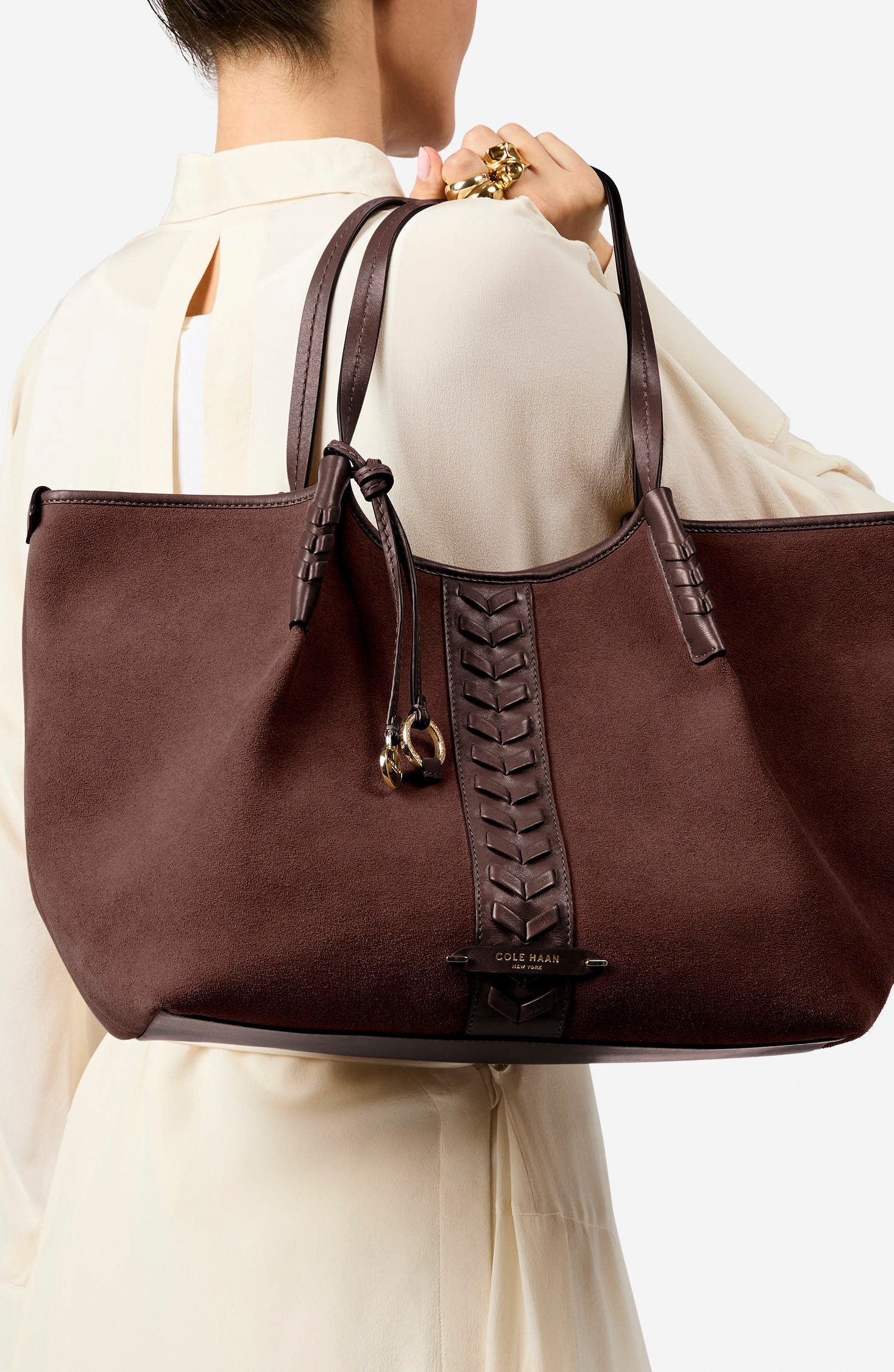 Isabella Leather Slouchy Tote, Alternate, color, MADEIRA BROWN