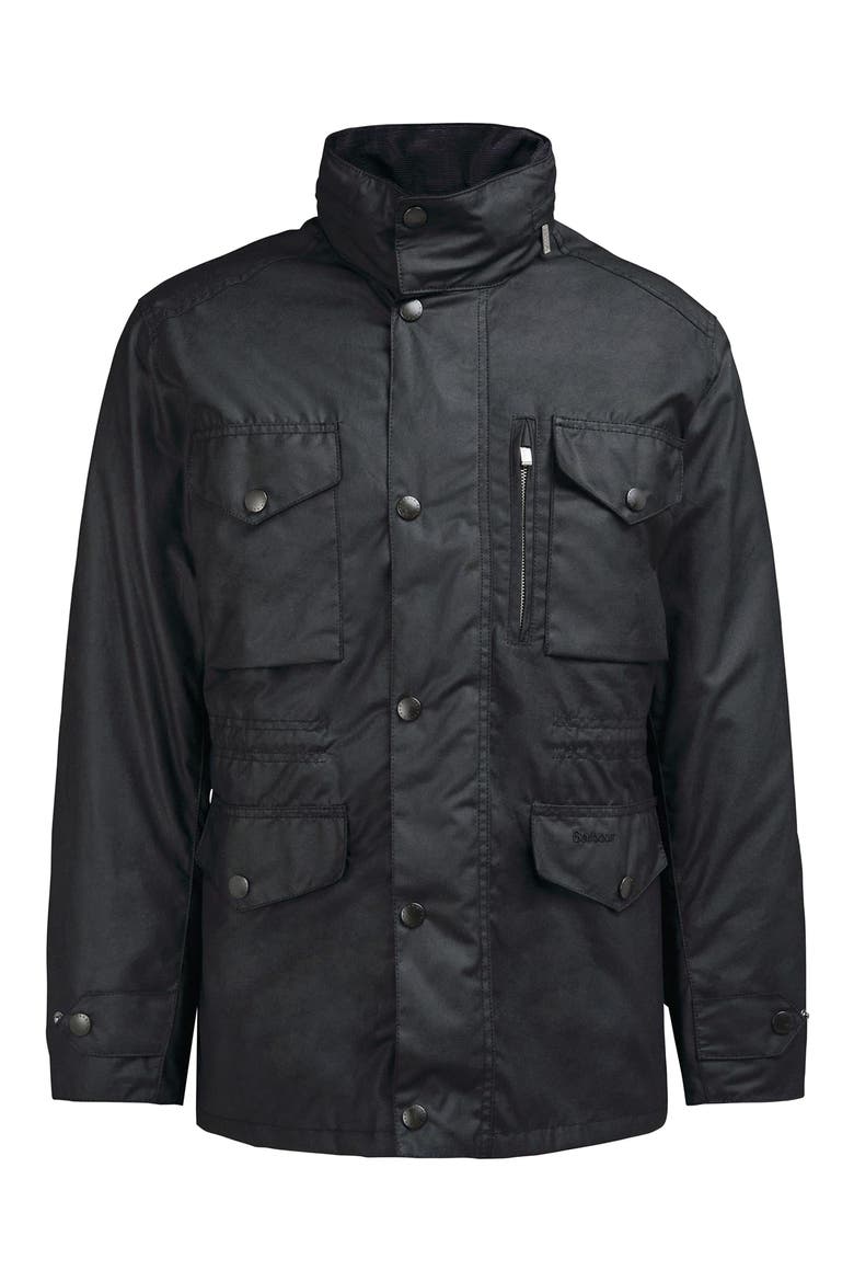 Sapper Regular Fit Weatherproof Waxed Cotton Jacket, Alternate, color, BLACK/CLASSIC
