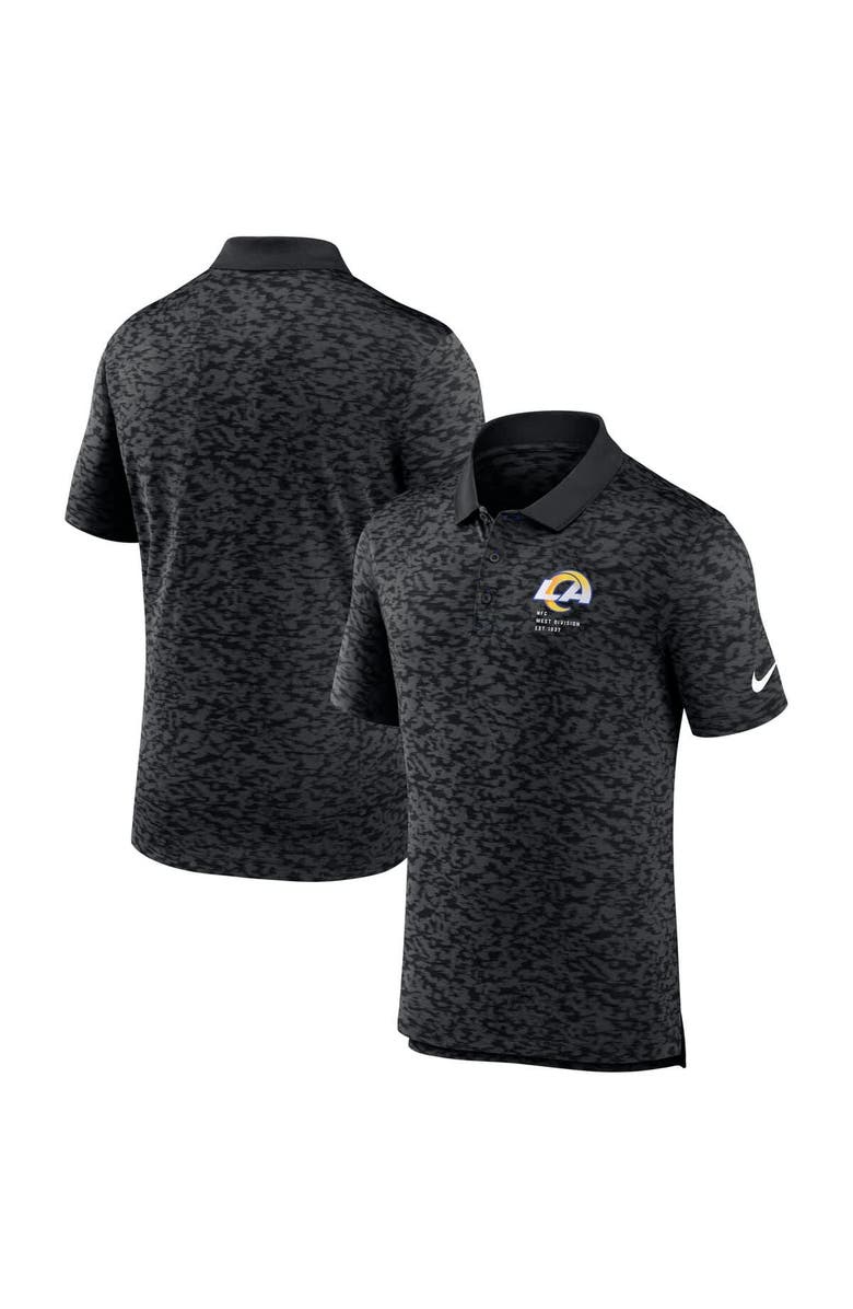 Nike Men's Nike Black Los Angeles Rams Pique Fashion Performance Polo, Main, color, Black