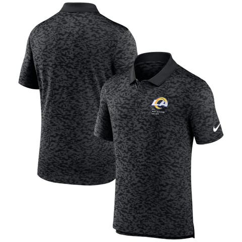 Men's Nike Black Los Angeles Rams Pique Fashion Performance Polo
