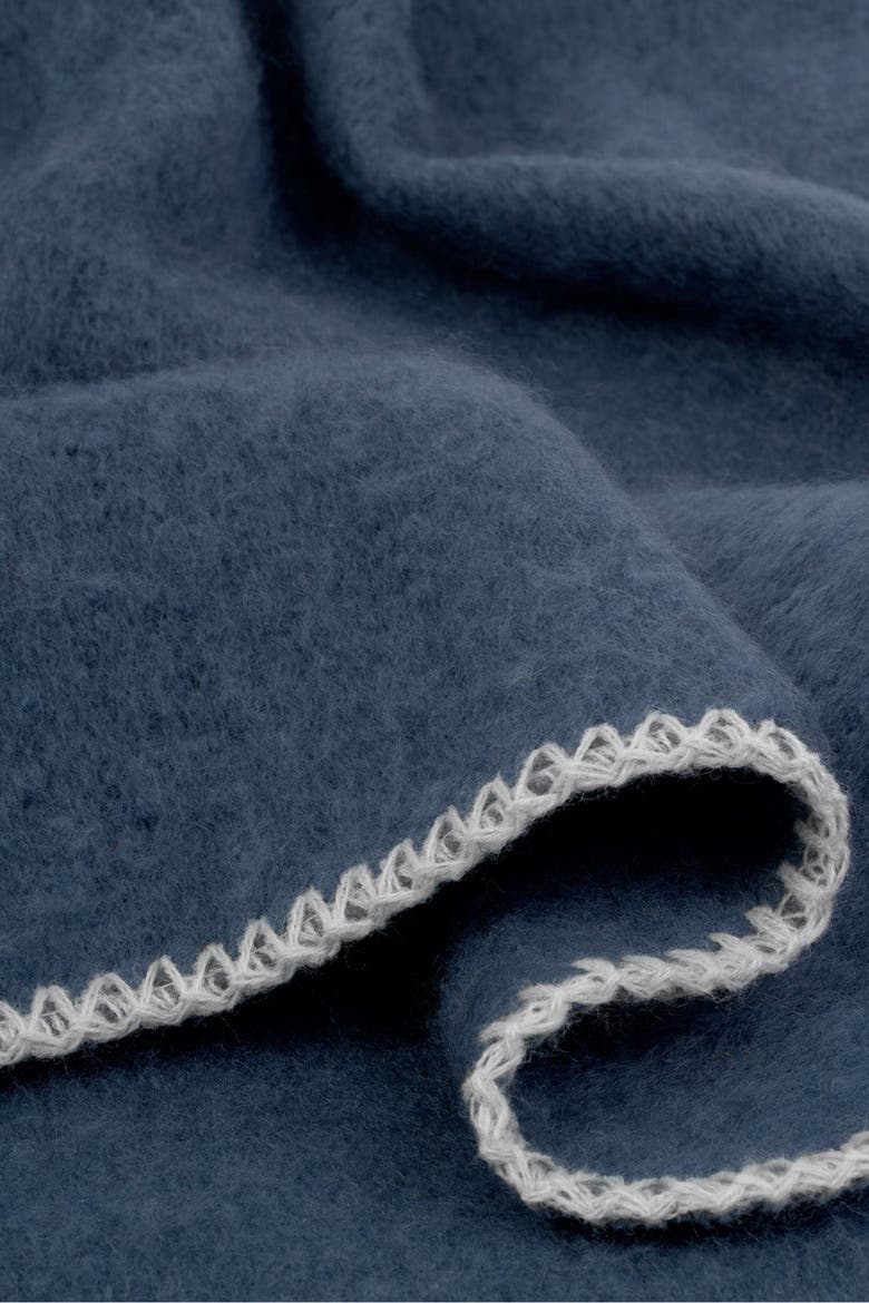 Whipstitch Scarf in Navy, Alternate, color, Navy