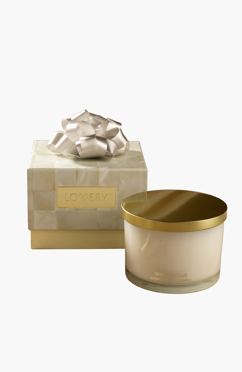Lovery 3 Wick Aromatherapy Soy Candle In Vanilla Bean