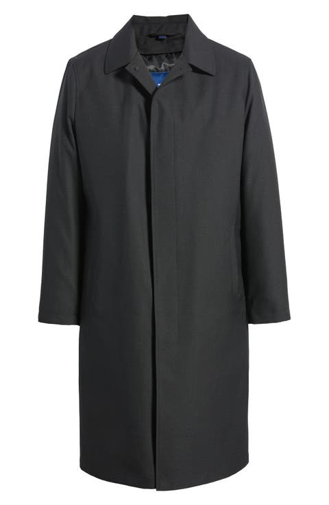 Leon Hooded Insulated Water Repellent Wool Blend Overcoat with Detachable Liner