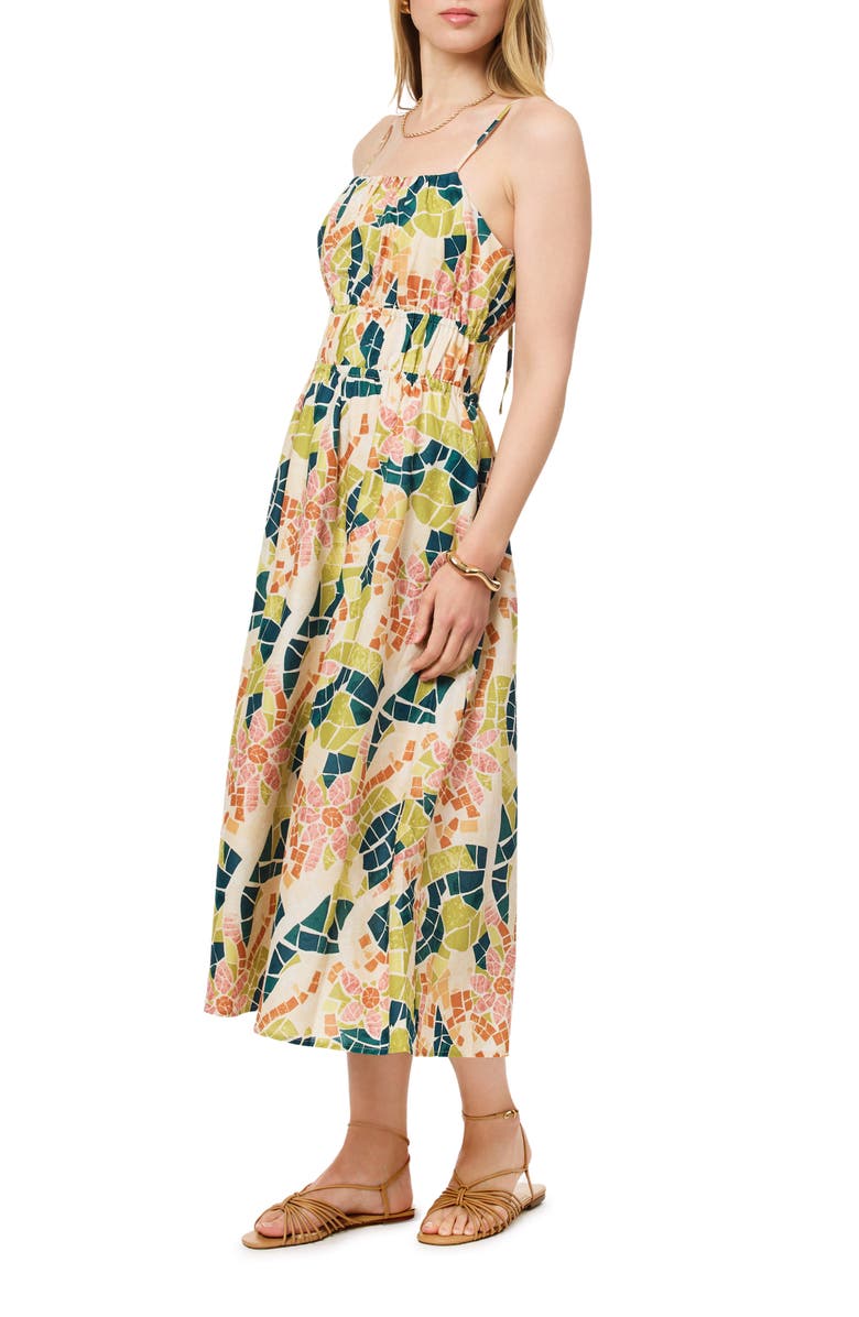 Scotch & Soda Floral Gathered A-Line Cotton Sundress, Alternate, color,