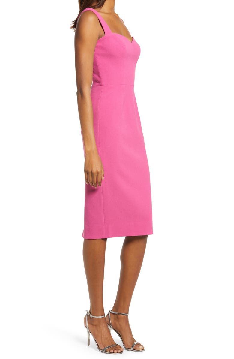 Dress the Population Nicole Sweetheart Neck Cocktail Dress, Alternate, color, Hibiscus