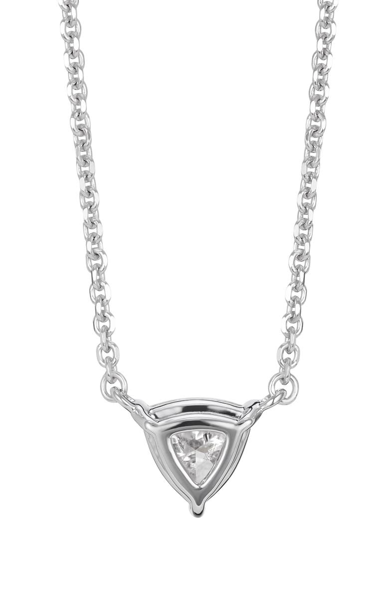 LIGHTBOX 0.375-Carat Lab Grown Trillion Diamond Necklace, Alternate, color, 