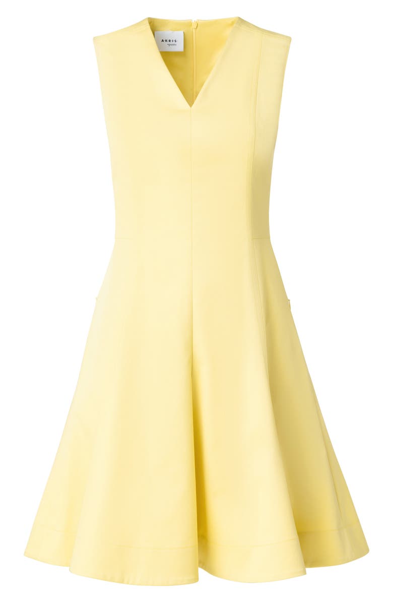 Akris punto Sleeveless Stretch Cotton Fit & Flare Dress, Alternate, color, 