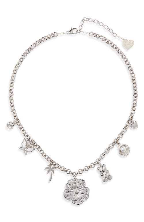 Vidakush Everything And Flor Charm Necklace In Silver