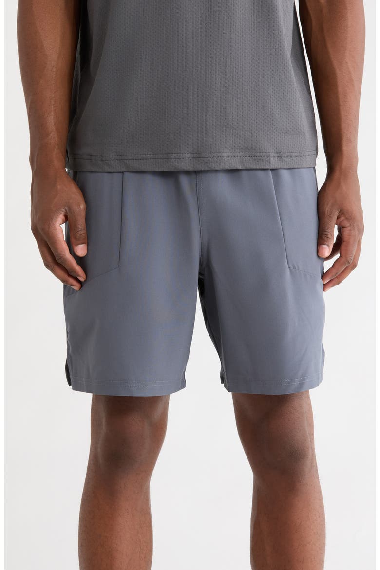 Push It Drawstring Shorts, Main, color, IRON GATE