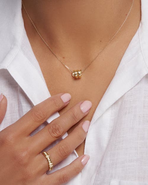 Zarux Elegant Gold Barrel Pendant Necklace In Gold