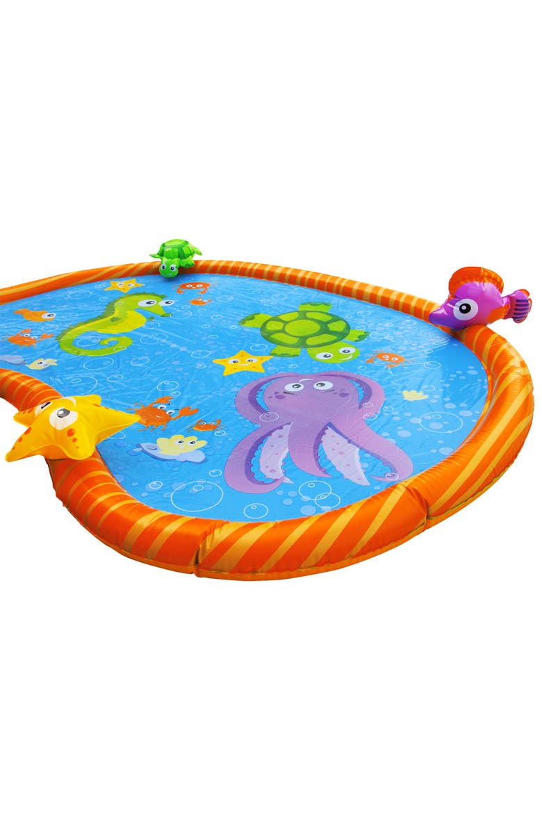 58 Inch Sprinkle Friends Outdoor Water Play Mat, Alternate, color, Multicolored