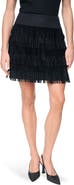 DKNY Rhinestone Fringe Miniskirt