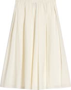 Theory Pleated Organic Cotton Midi Skirt
