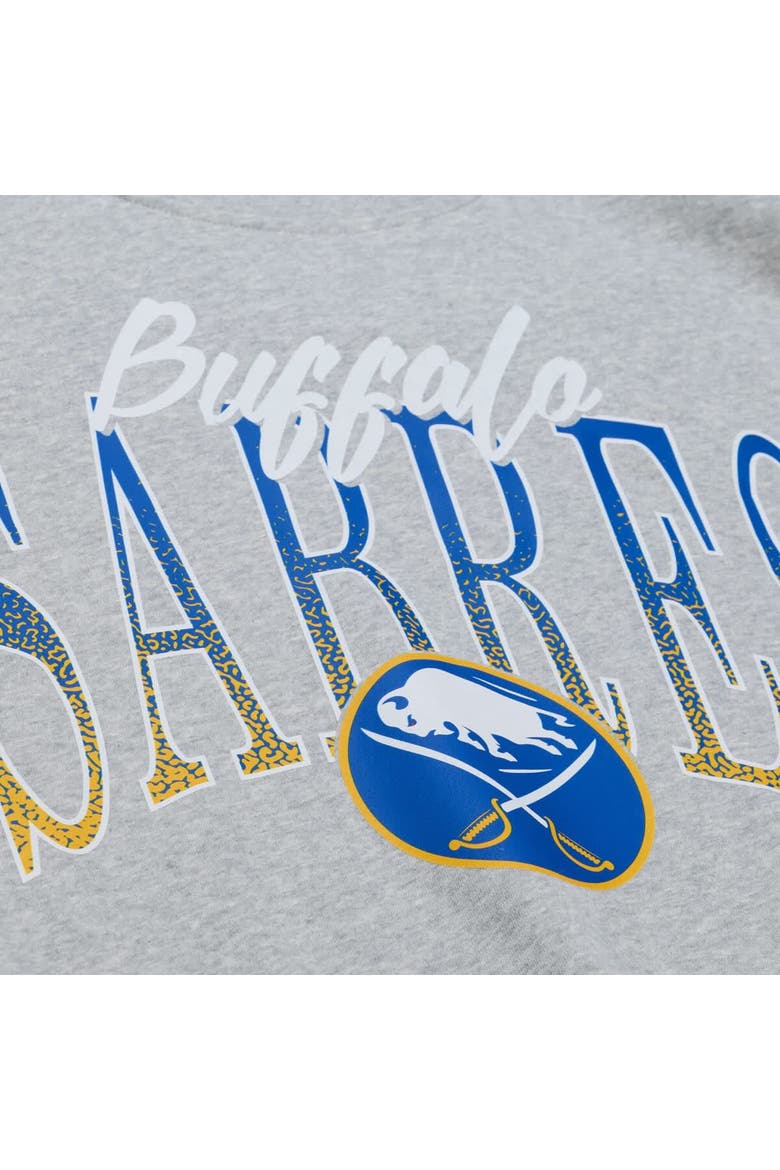 Women's Mitchell & Ness  Heather Gray Buffalo Sabres Hockey Night Sweatshirt, Alternate, color, Heather Gray