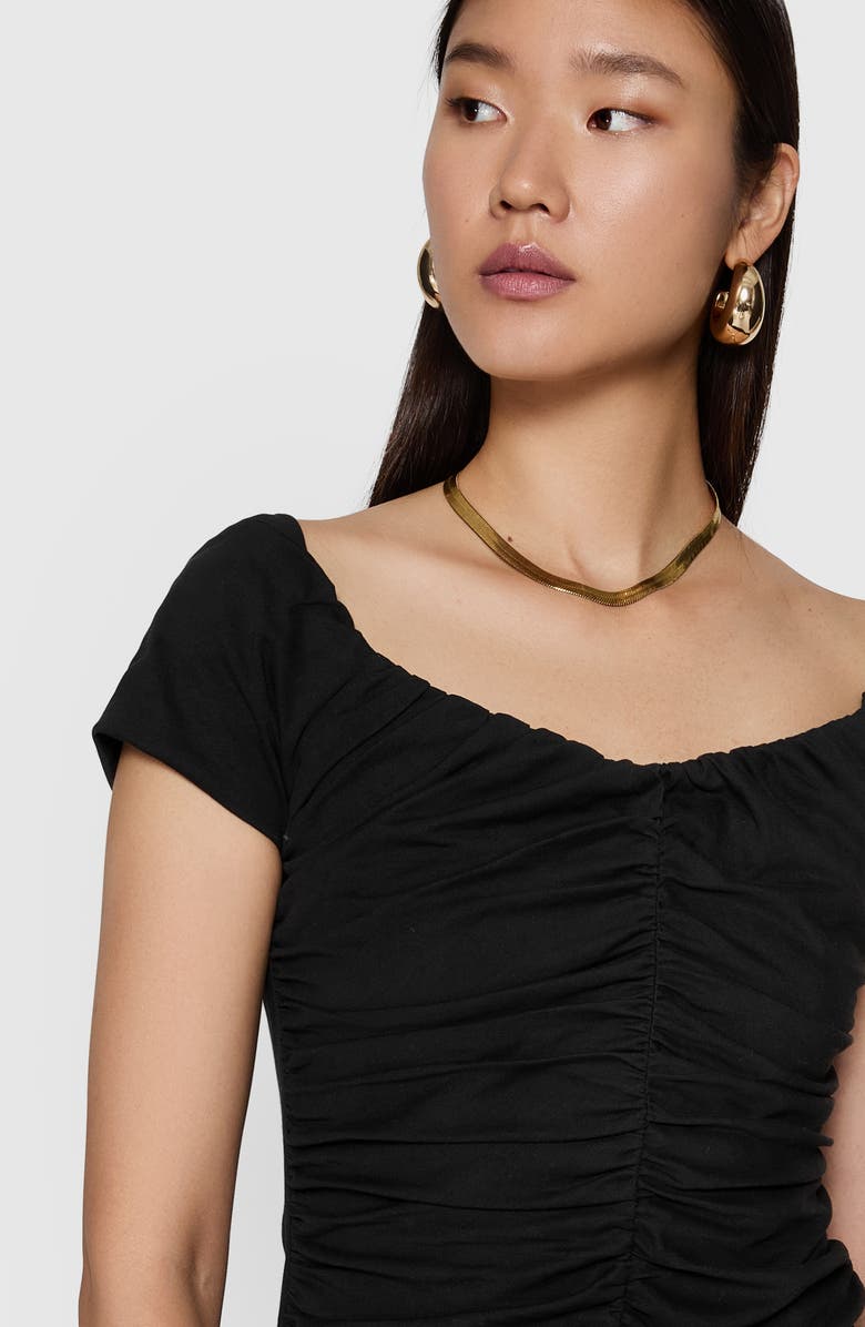 Rebecca Minkoff Devin Sweetheart Neck Top, Alternate, color, 