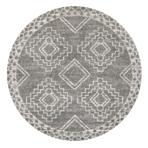 Amir Moroccan Beni Souk Round Area Rug