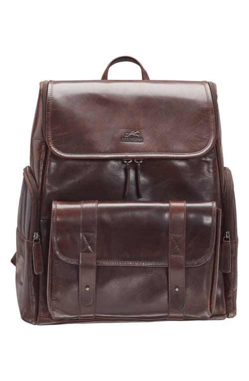 Mancini Rfid 15.6-inch Laptop Backpack In Brown