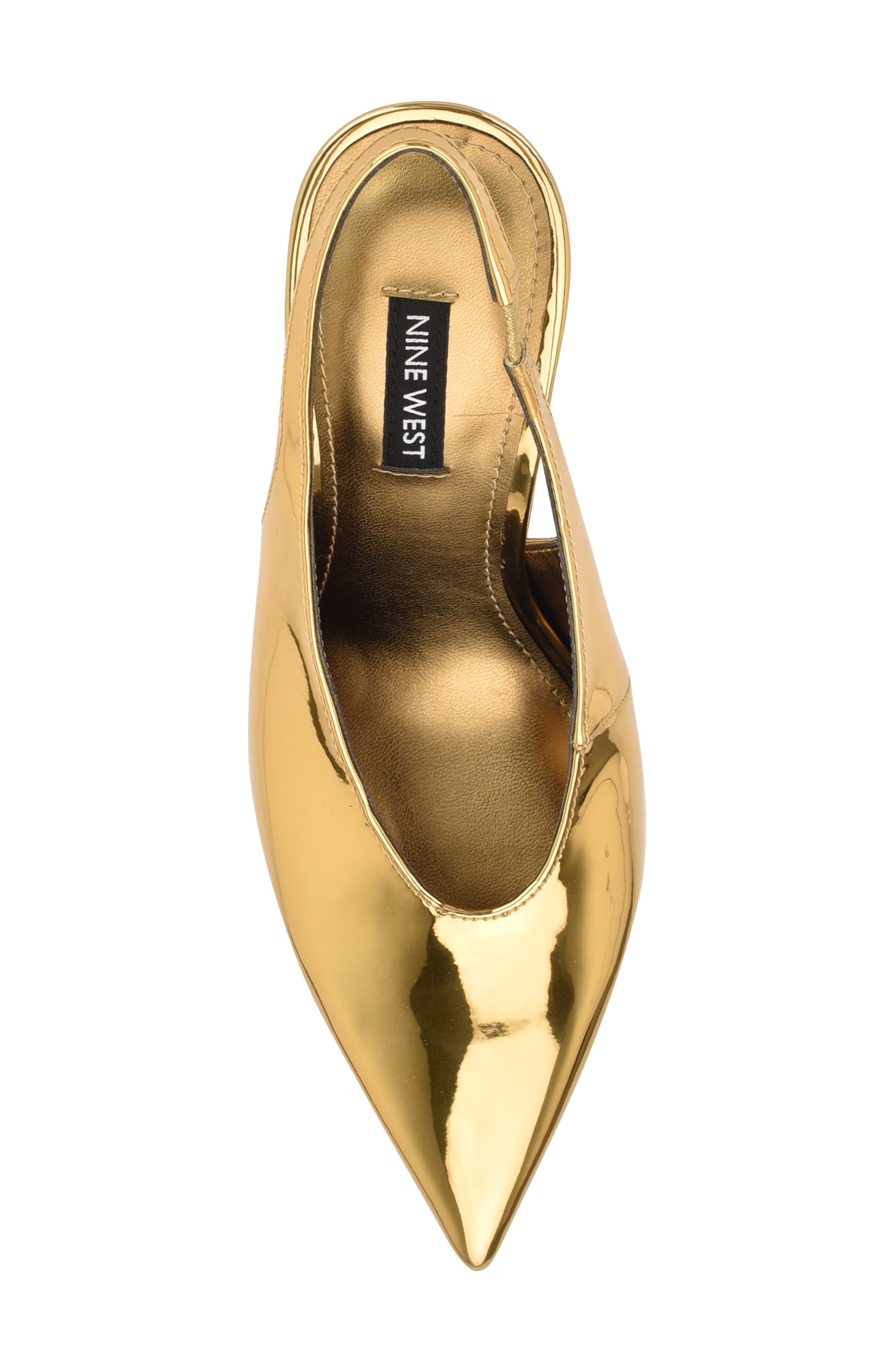 Nine West Kates Slingback Pointed Toe Pump, Alternate, color, Bronze Gold