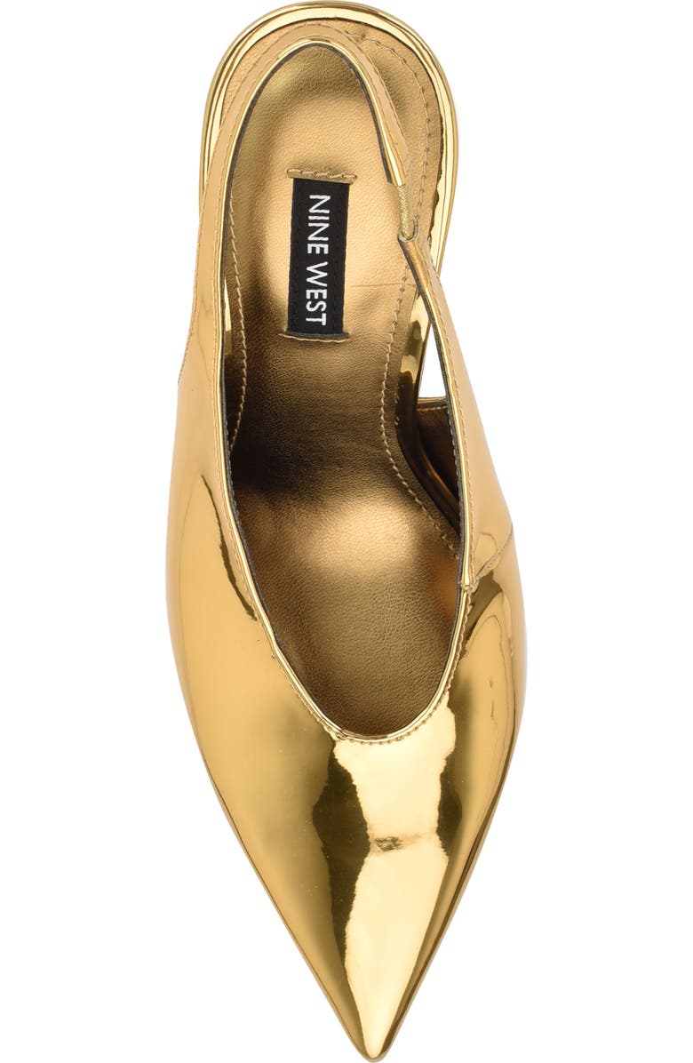 Nine West Kates Slingback Pointed Toe Pump, Alternate, color, Bronze Gold
