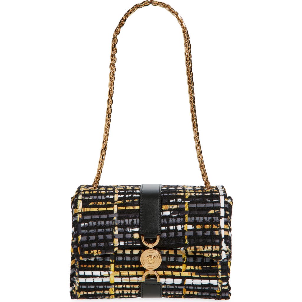 Versace Kleio Tweed Shoulder Bag In Multi